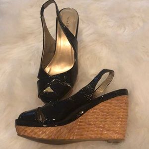 Nine West 6.5 Black Wedges